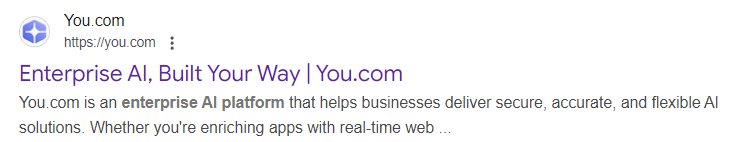 You.com企业AI平台截图