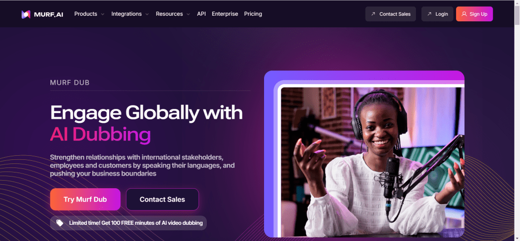 Murf.ai非实时变声工具界面,展示TTS与变声结合功能