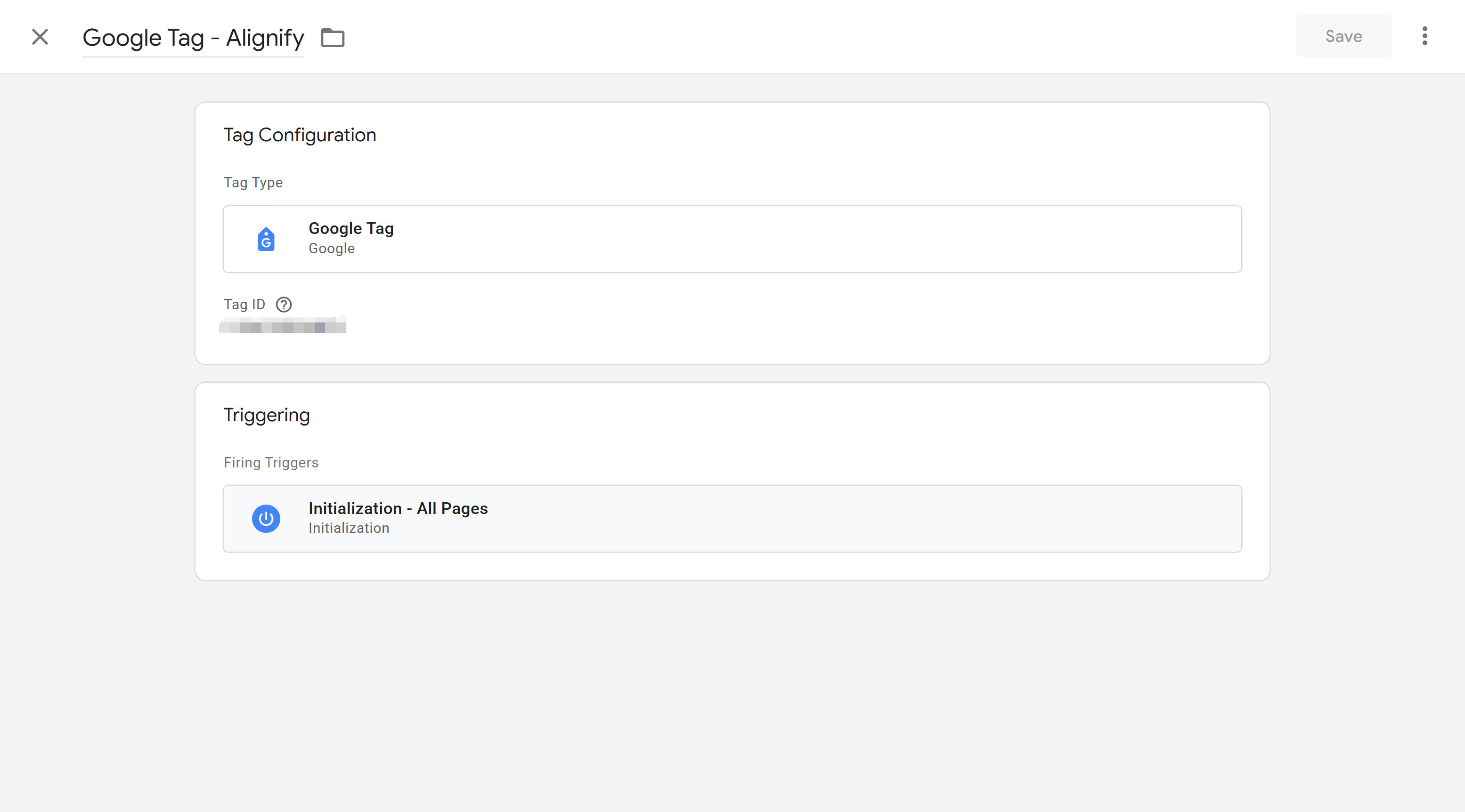 GTM配置Google Analytics 4标签界面:展示GA4 Configuration标签的配置选项,包括Measurement ID输入、触发条件设置和事件跟踪配置