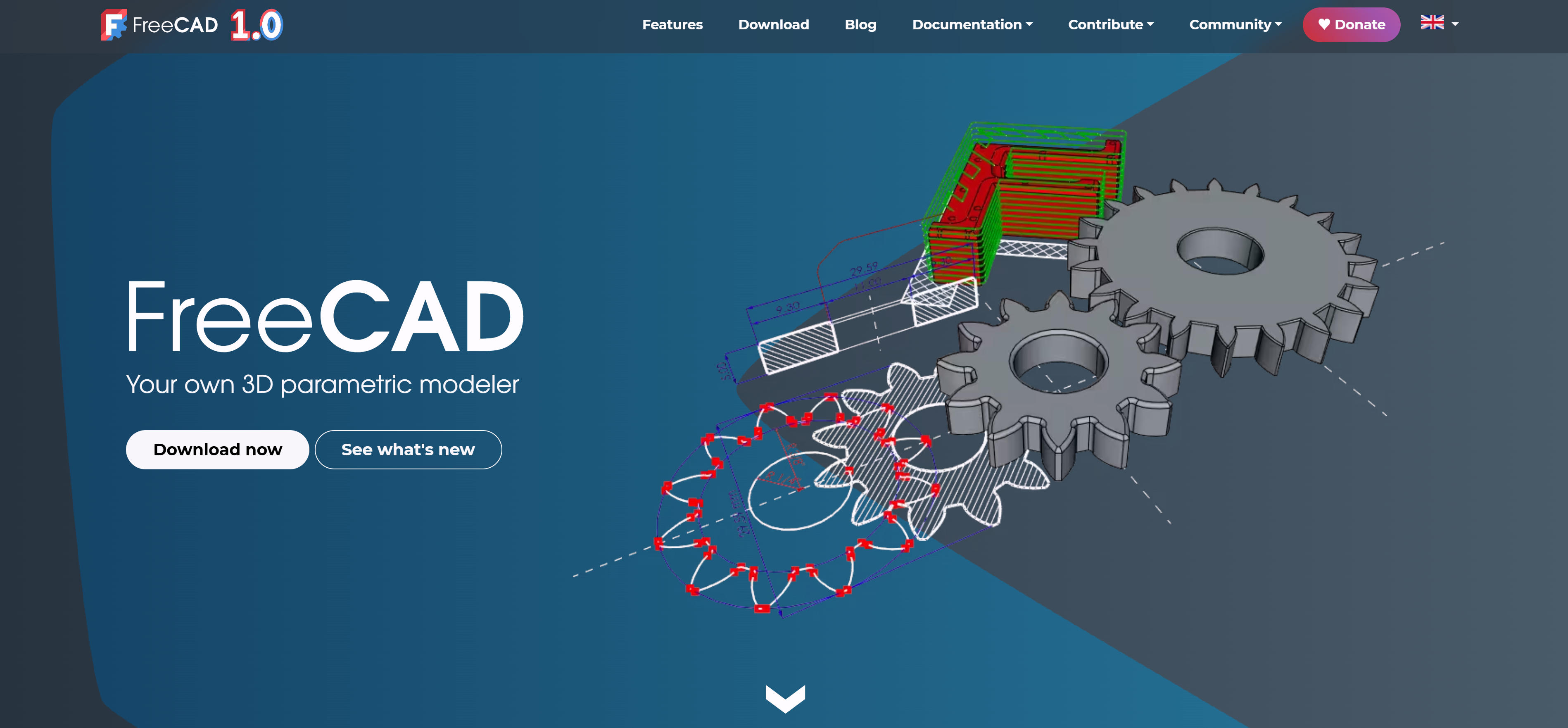 FreeCAD 开源3D建模工具界面，展示工程设计和机械建模功能