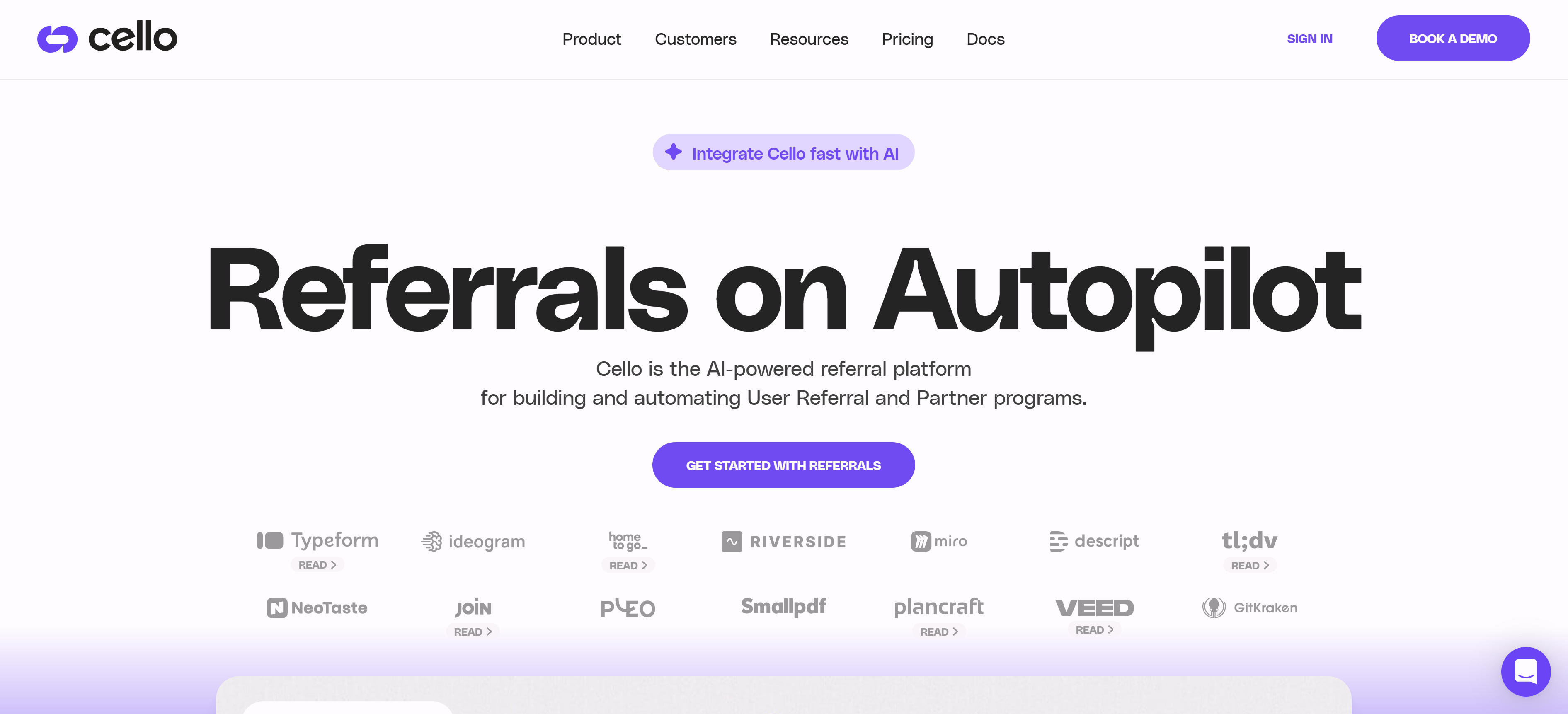 Cello modern affiliate marketing platform with intuitive user interface