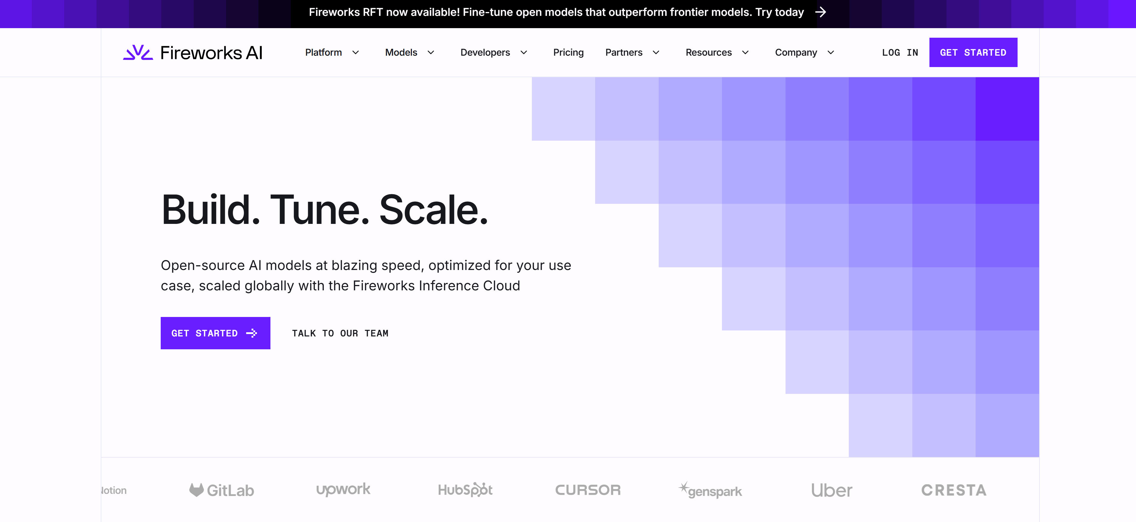 Fireworks fast inference engine interface showing optimized model performance