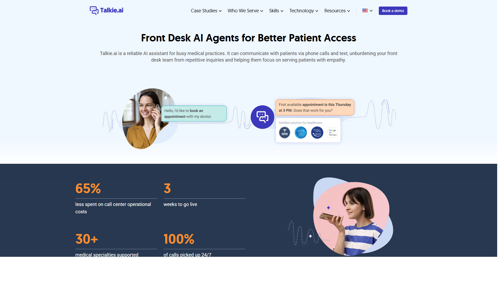 Talkie AI角色聊天机器人平台首页界面截图