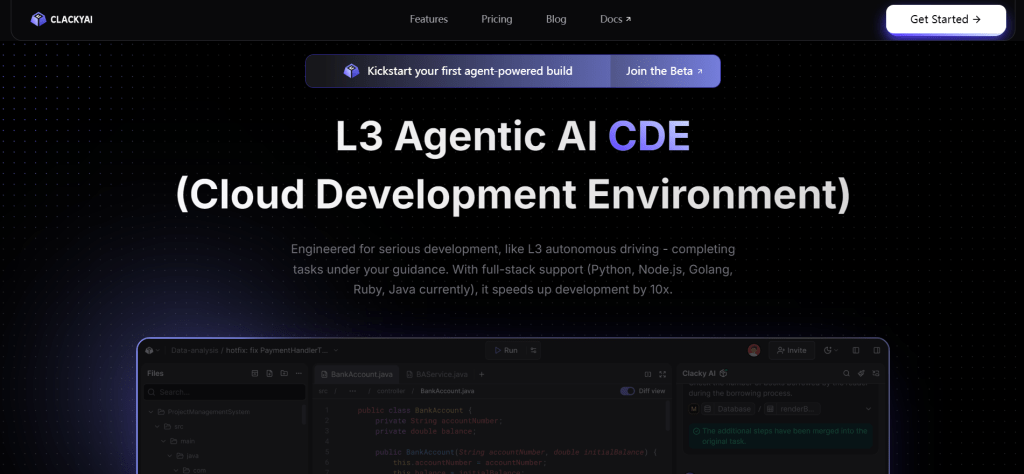Clacky AI cloud development environment