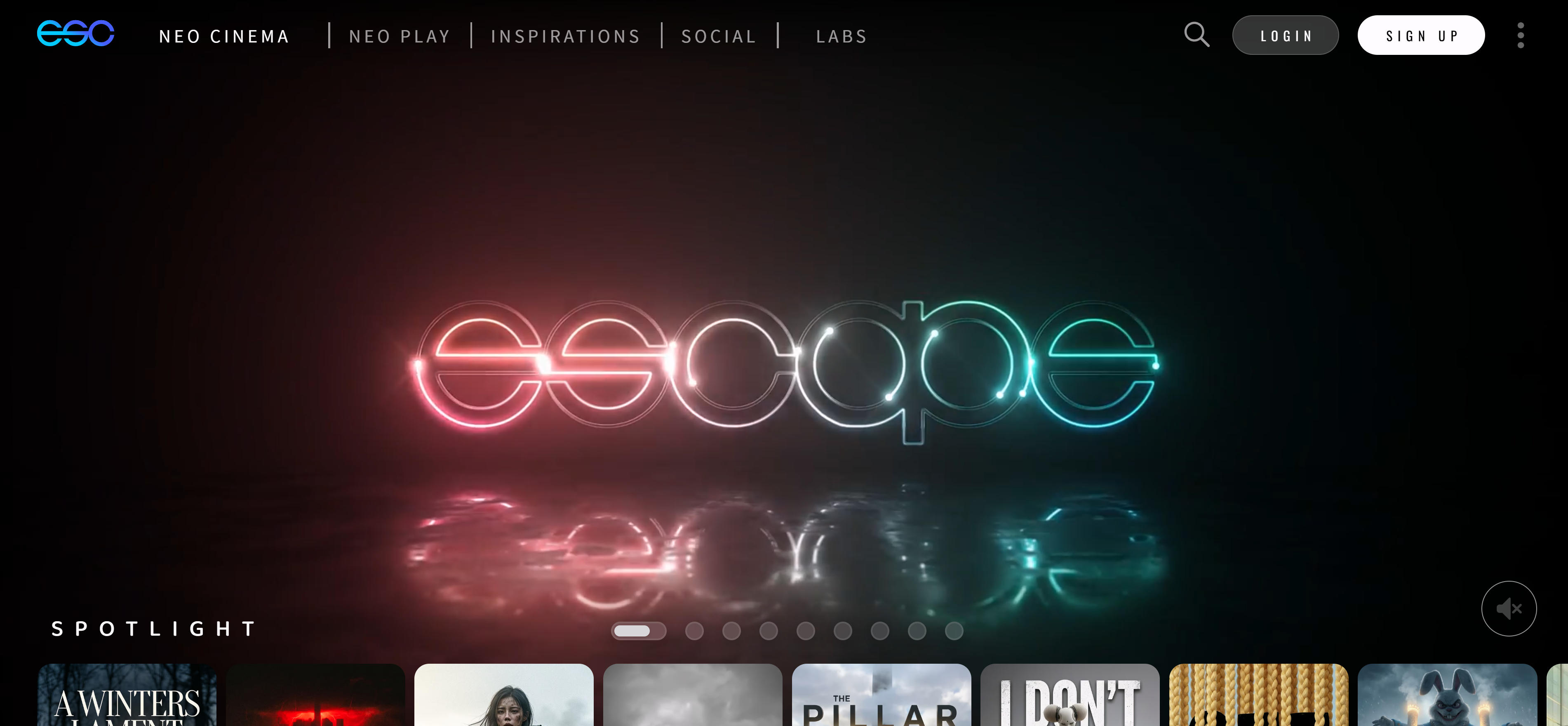 Escape.ai AI电影制作平台界面,展示创作者社区和内容分发功能