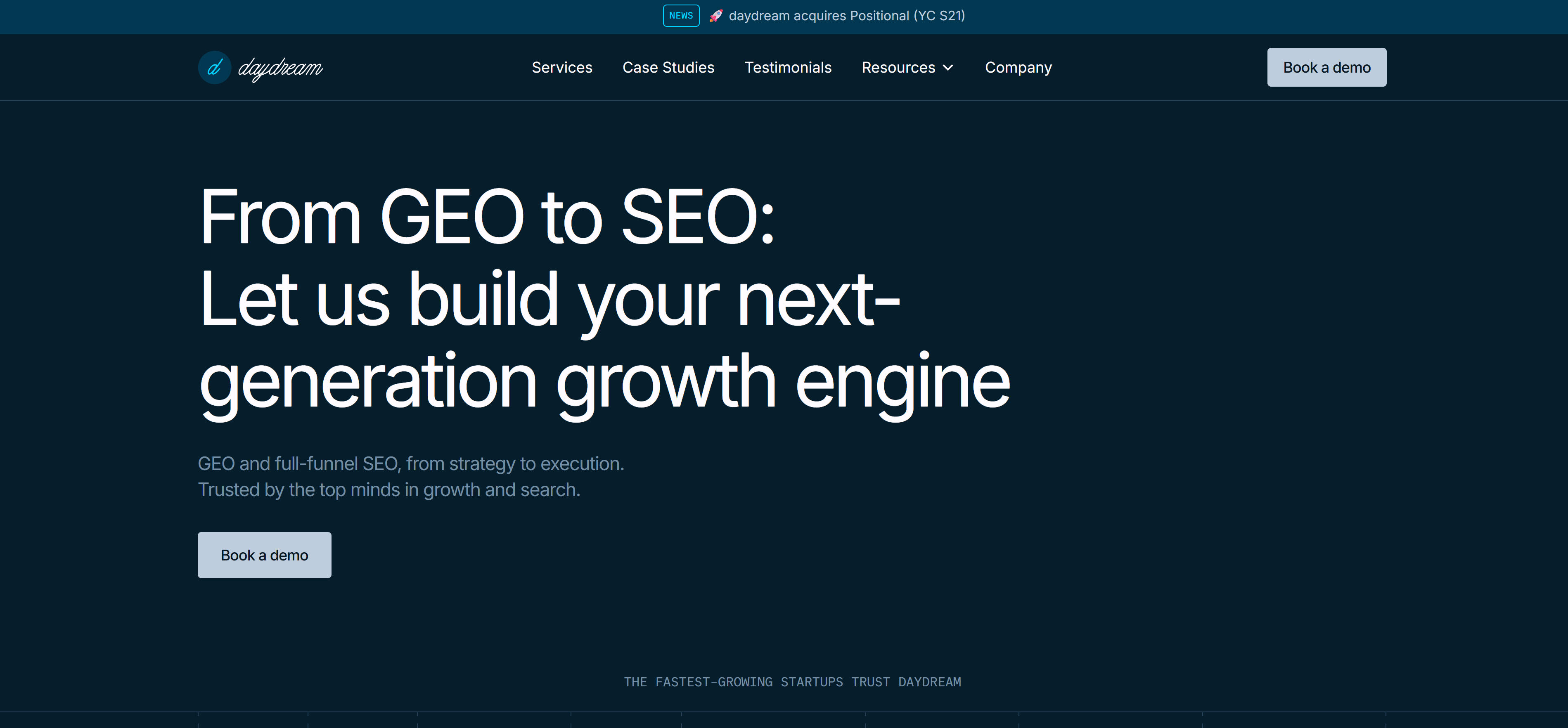 Daydream AI内容优化工具界面