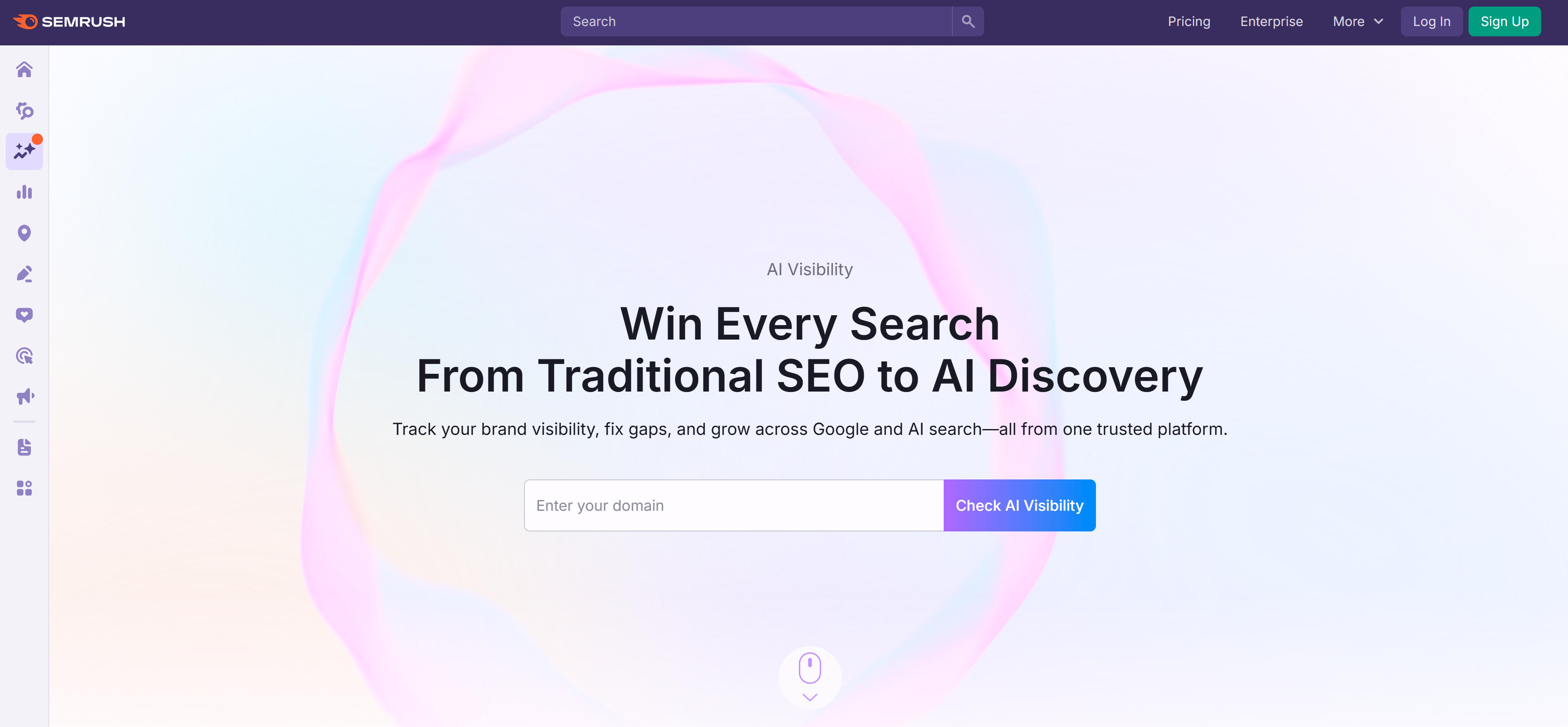 Semrush AI SEO分析工具界面
