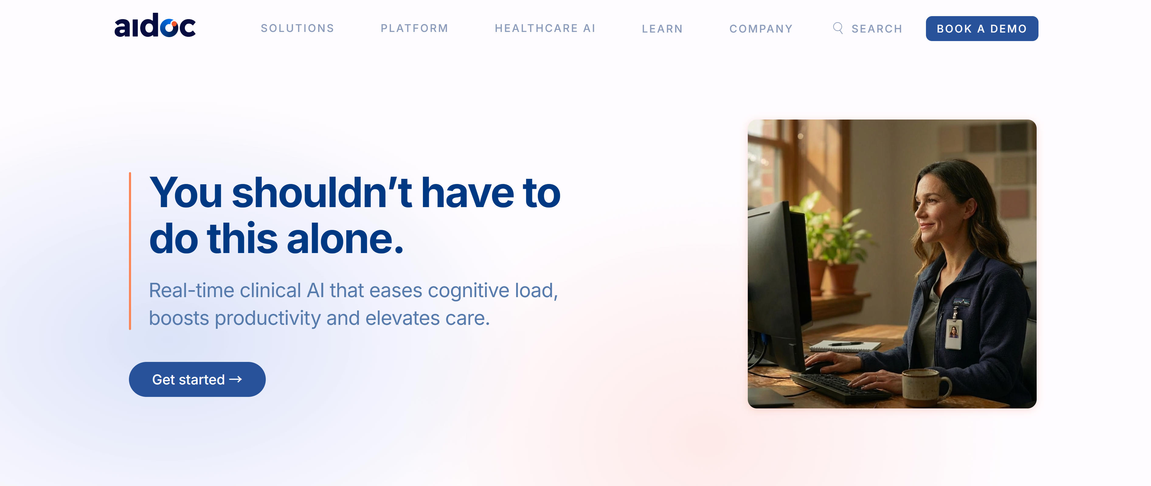 Aidoc medical imaging AI analysis tool interface showcasing intelligent analysis and anomaly detection for CT, MRI, X-ray, and other medical imaging