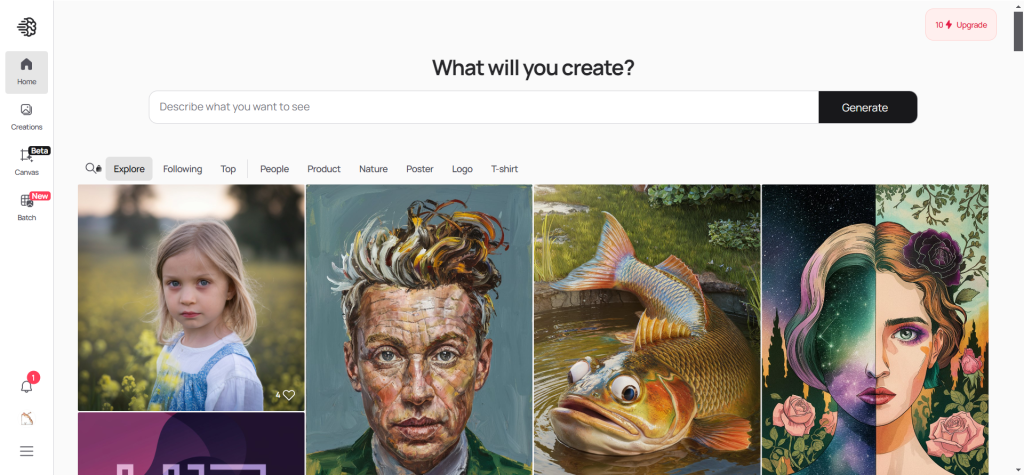 Ideogram AI图片生成工具界面，展示文字生成功能和海报设计能力