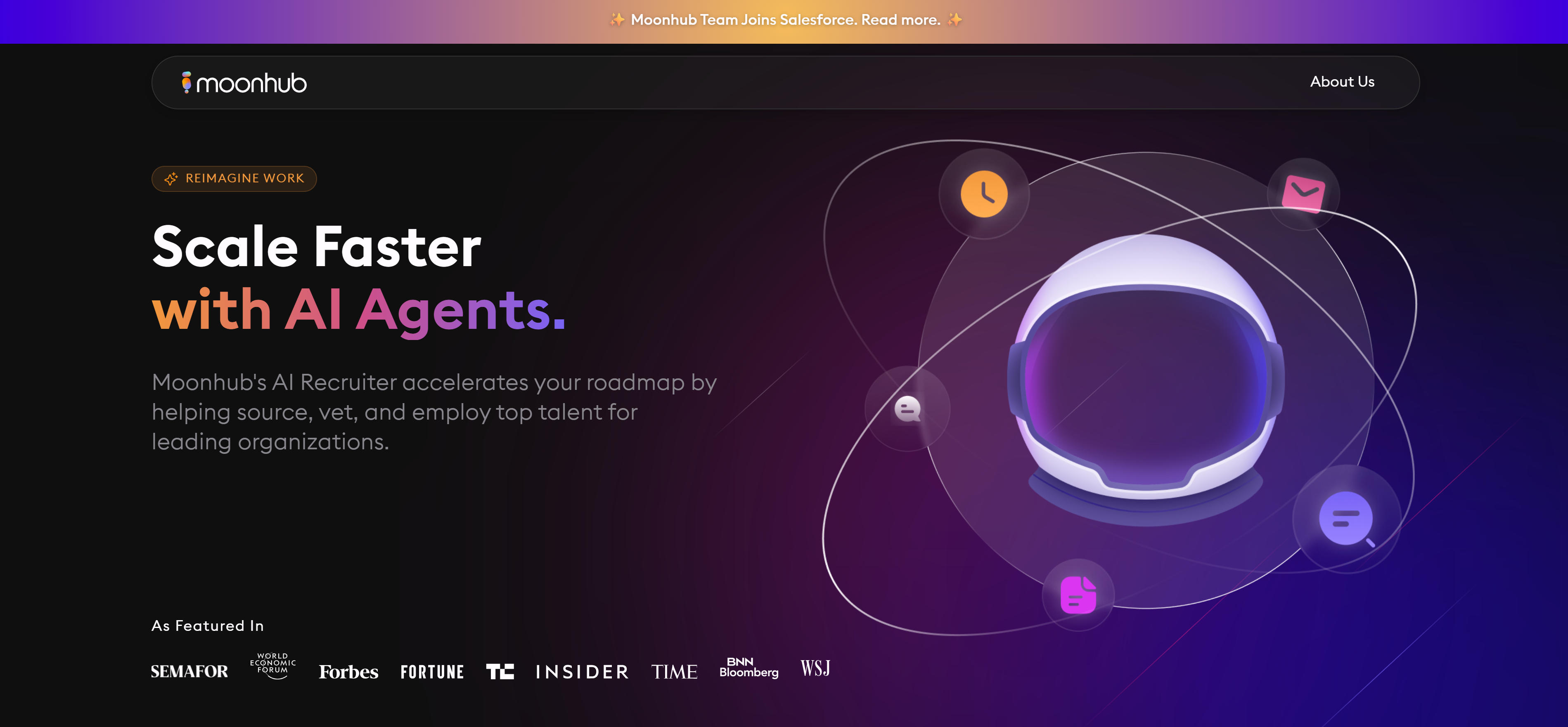 Moonhub AI recruitment ecosystem interface showing comprehensive hiring workflow integration