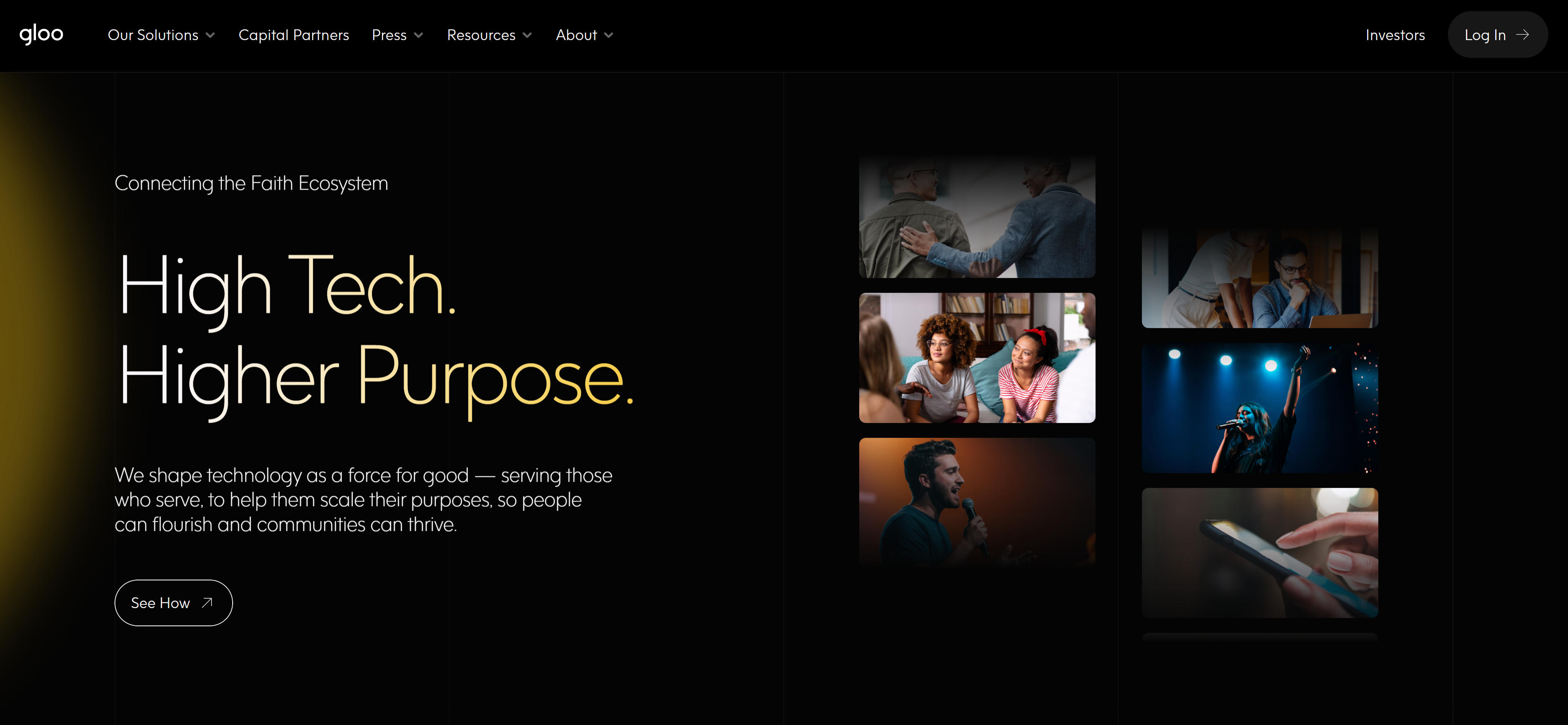 Gloo faith ecosystem platform interface showcasing AI-driven content distribution and management tools