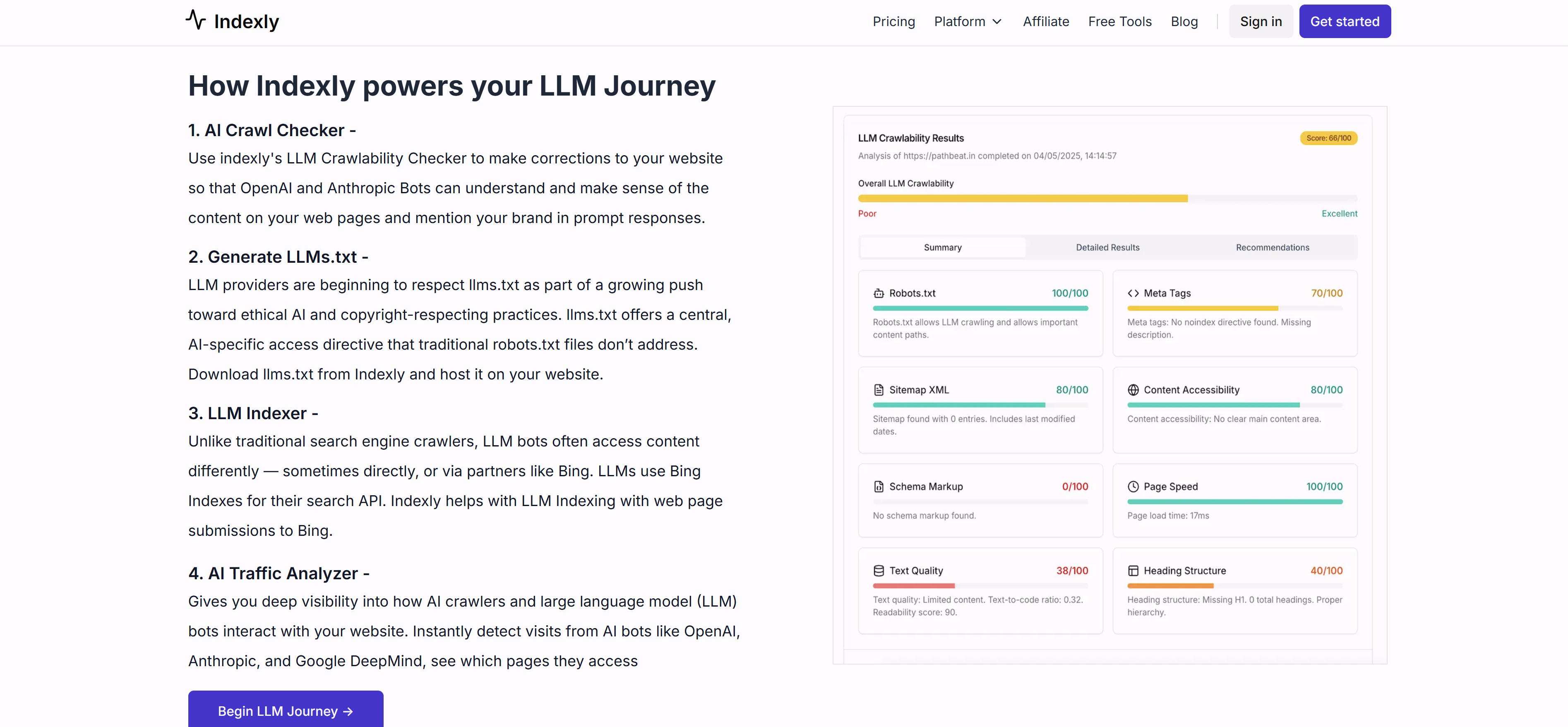 Indexly AI驱动的搜索引擎索引工具界面，展示智能批量提交和AI搜索引擎优化功能