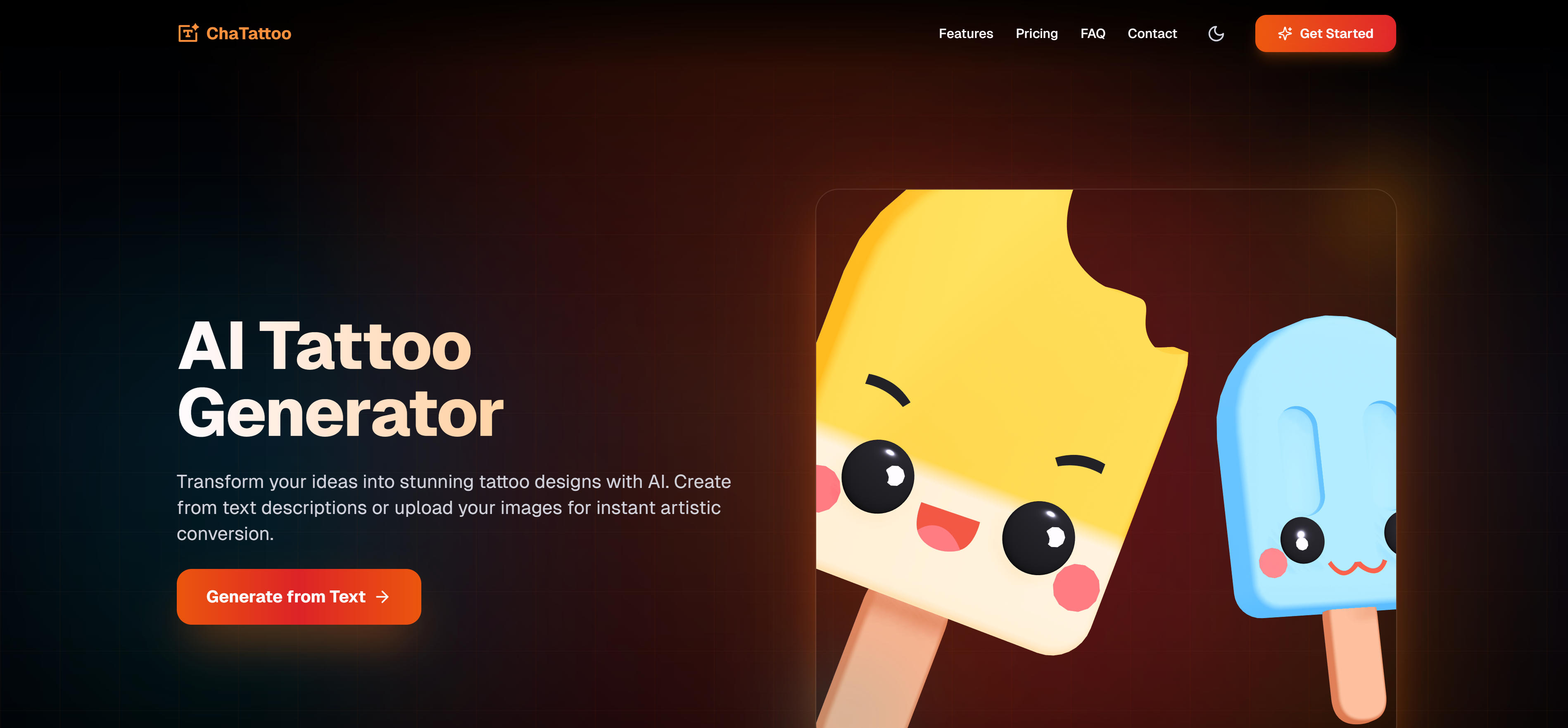 AI纹身生成工具界面展示，包括ChatTattoo、BlackInk.ai等主流工具