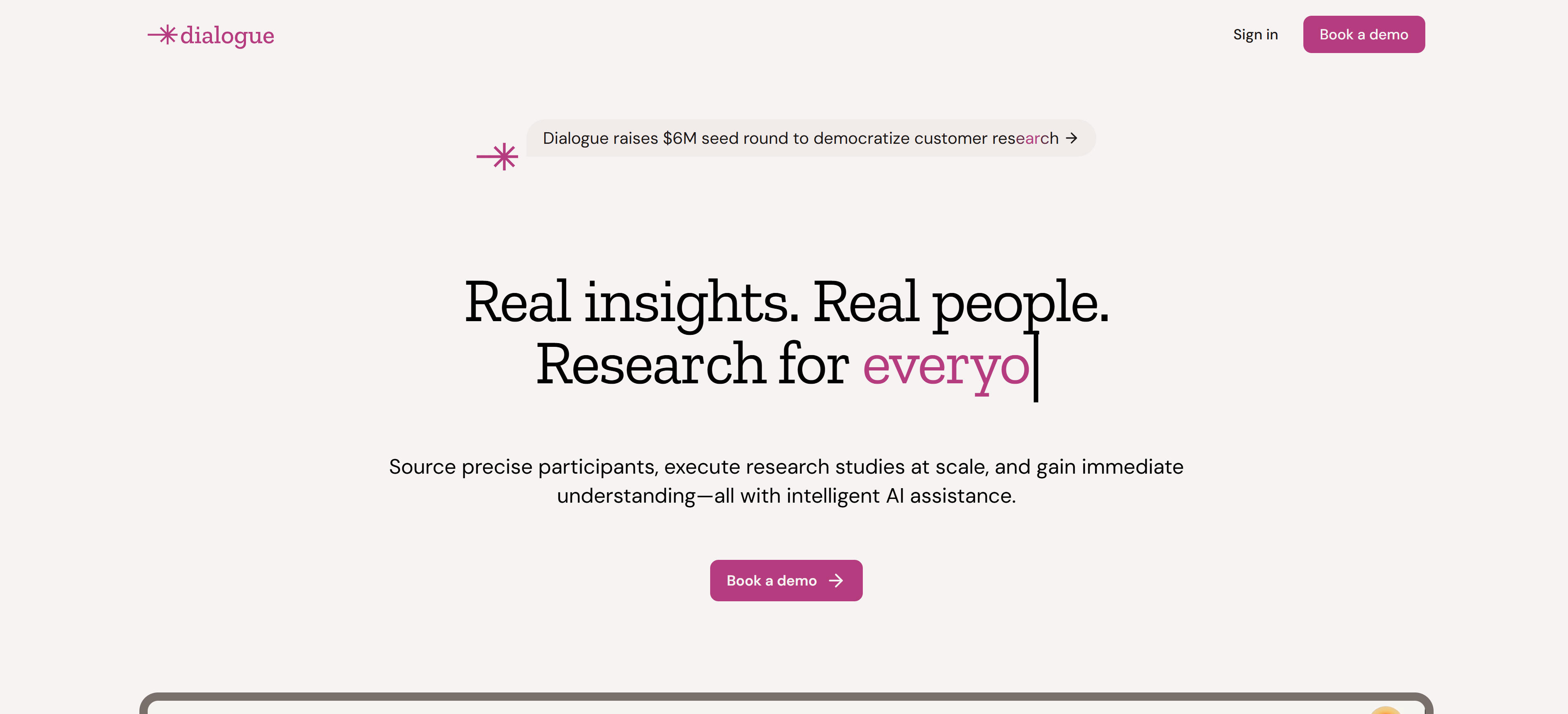 Dialogue AI customer research platform - AI-moderated interviews and instant insights