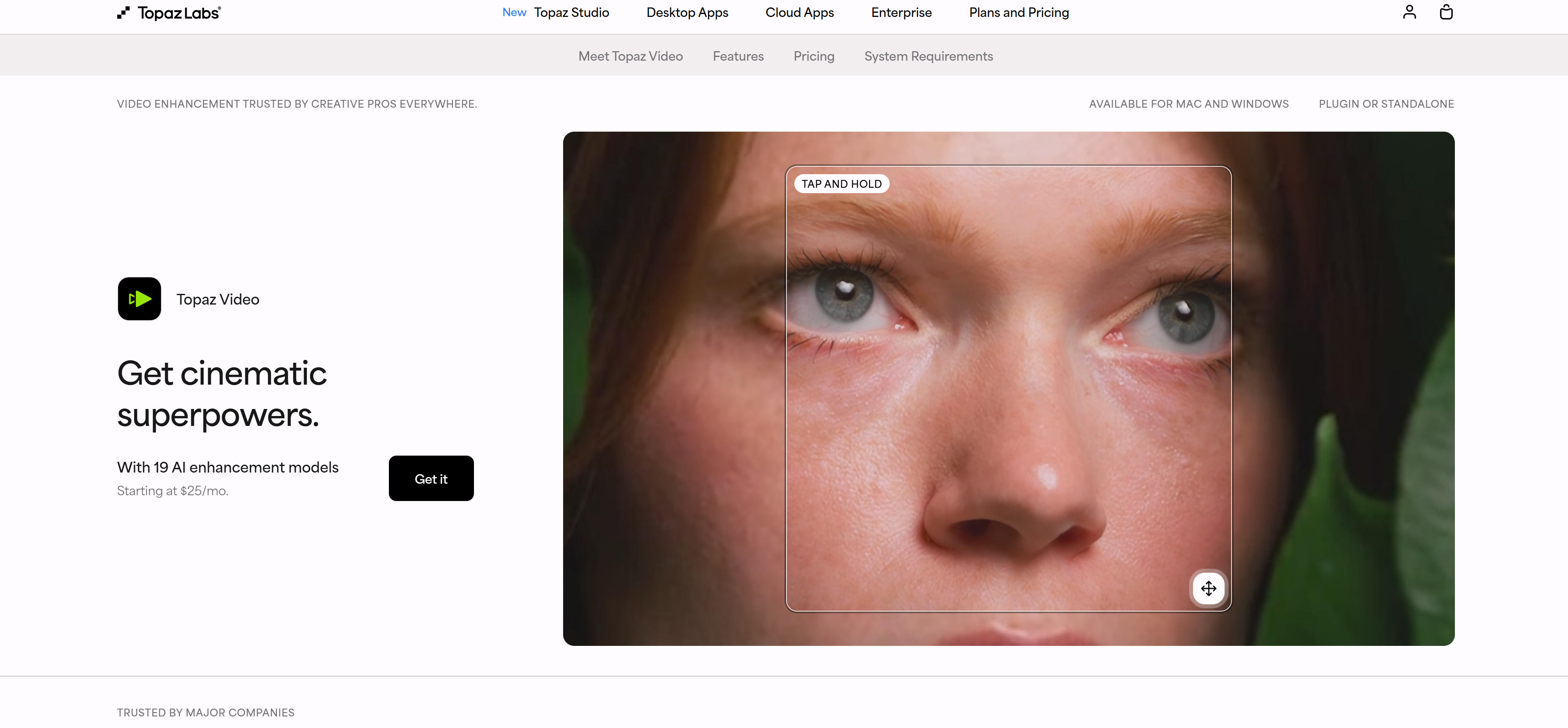 AI视频编辑工具界面展示，包括视频高清、去背景、加字幕等功能